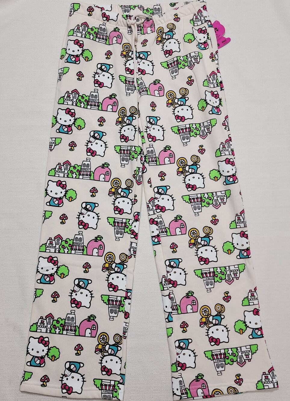 Hello kitty white sweatpants women small